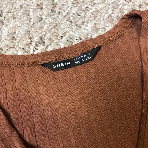 Brown Shein Cropped Longsleeve - Picture 6 of 7
